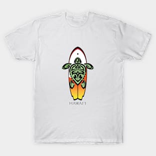 Tribal Turtle Tattoo Surfer Dude / Hawai'i T-Shirt